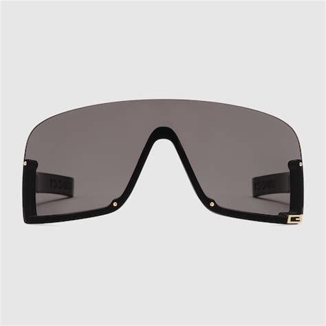 gucci mask-shaped frame sunglasses|black mask gucci.